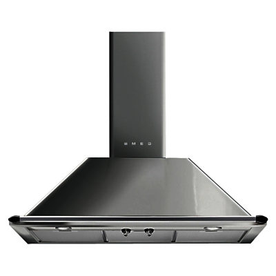 Smeg KTR90XE Chimney Cooker Hood, Stainless Steel